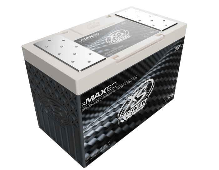 XS Power xMAX lithium battery in a car audio build
