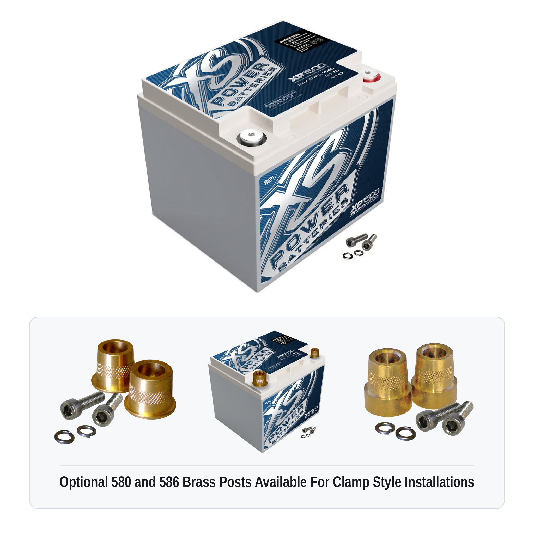 XS Power XP1500 12V AGM Secondary Reserve Battery